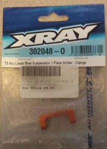 Xray T3 Aluminium Untere Aufhängung 1 Stück Halter # 302048-0 orange - Bild 1 von 1