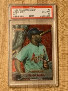 1993 Bowman’s Best Ozzie Smith Red #3 PSA 10 Gem Mint *pop 31 - Picture 1 of 3