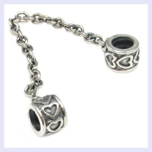 Cuentas de cadena atornilladas de plata esterlina Infinity Hearts para brazalete dije europeo - Imagen 1 de 3