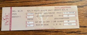 JEFFERSON AIRPLANE Unused Concert Ticket  9/16/89 Pacific Amphitheatre - Picture 1 of 1