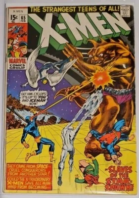 Signed Neal Adams Uncanny X-Men #65 🔥(1970) FN- (5.5 -6.0) Silver Age CGC Ready - Image 1 of 4