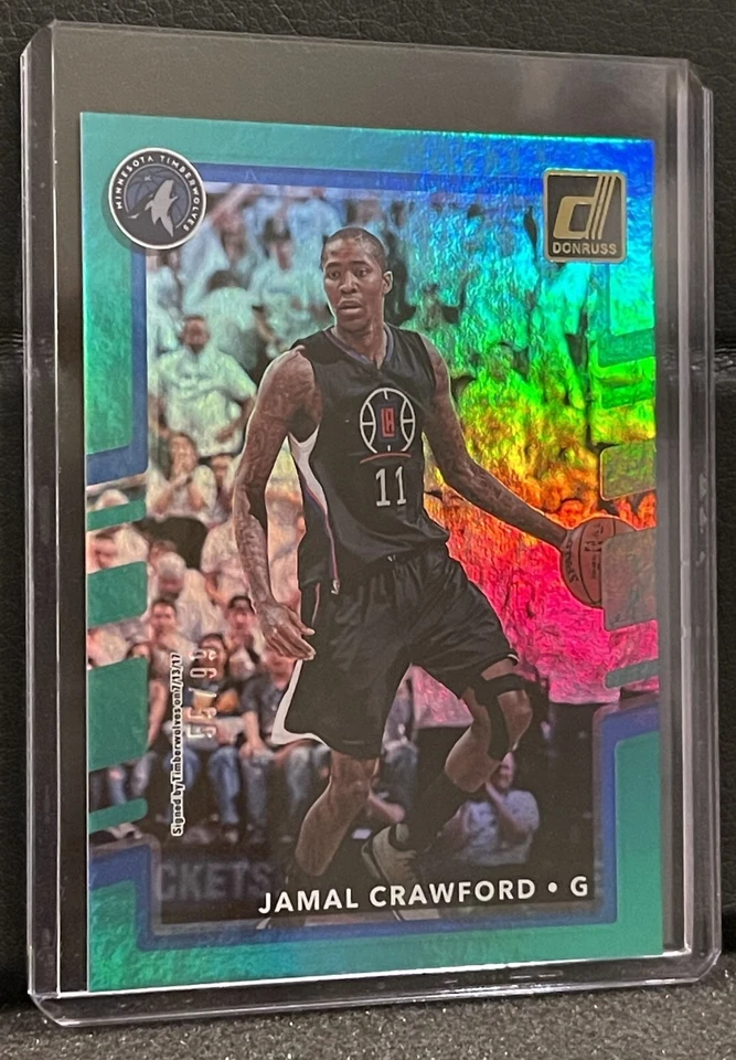 2017-18 Donruss LASER GREEN 55/99 Jamal Crawford #87 Minnesota Timberwolves - Image 1 of 2