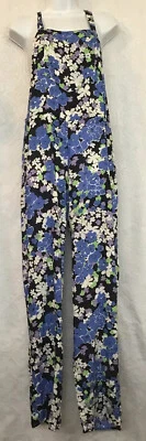 Wildfox Jumpsuit Multicolored Blue Flowered Tieback Size Small - Image 1 of 4