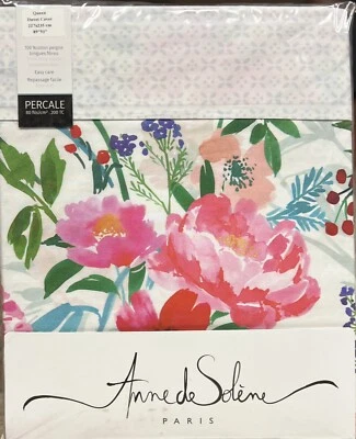 Anne de Solene Felicie Queen / Full Duvet Comforter Cover Pink Floral - Image 1 of 2