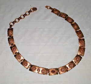 Vintage Copper Finish w/ Faux Stone Ladies Belt 30"L - Picture 1 of 7