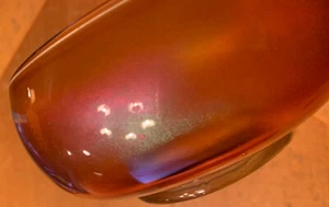 Vintage Orange Marigold Carnival Glass Bowl 5 inches diameter smooth no pattern - Picture 1 of 8