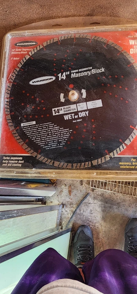 Warrior 14" Masonry/block Wet Or Dry - Image 1 of 1