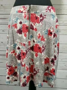 SO Gray Comfortable Floral Skirt Stretchy Women's Size XXL Great Travel Skirt! - Picture 1 of 6