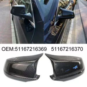2X Cubierta de tapa de espejo lateral de fibra de carbono para BMW F10 535i 550i 530d 528i 2011-2013 - Imagen 1 de 9