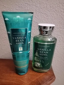 Bath & Body Works Vanilla Bean Noel BODY WASH 10 oz & BODY CREAM 8 oz NEW - Picture 1 of 1