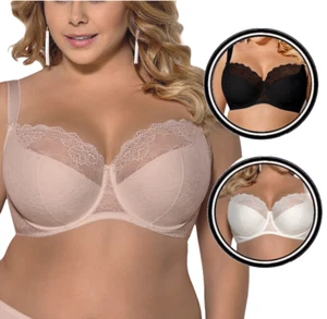 Bügel BH Semi Soft  Dessous BLANCA breite Trägern große Größen gepolstert 357 - Bild 1 von 13