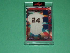 Willie Mays Game Used Jersey Triple Patch 2023 Leaf Art of Sport 1/8 Work of Art - Picture 1 of 4