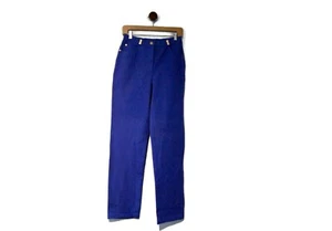 St John Sport Pants Blue Chino Marie Gray Straight Gold High Rise - Picture 1 of 9