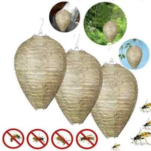 Wespenfalle Wespennest Attrappe Insektenschutz Garten Wespenabwehr 3er Set - Bild 1 von 4