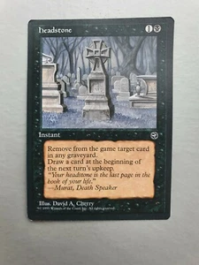 Headstone, MTG Homelands (1995) Common Black Instant NM - Picture 1 of 2