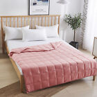 15Lbs Heavy Weighted Blanket Natural Bamboo Fabric Soft Breathable 48"X72" Pink