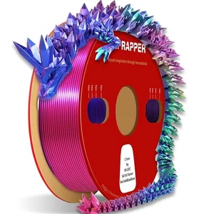 Silk Tri Color PLA Filament 3D Printer 1.75mm +/- 0.03mm, Multicolor - Picture 1 of 8