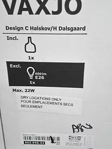 Ikea Vaxjo Pendant Hanging Ceiling Lamp Aluminum Modern Beige 7" x 11" New - Picture 1 of 3