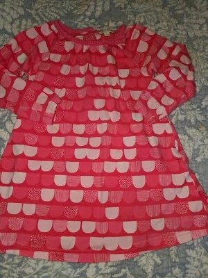 Le Top niñas talla 12 Mo. Vestido de diseño rojo y rosa. Adorable Foto 1 de 4
