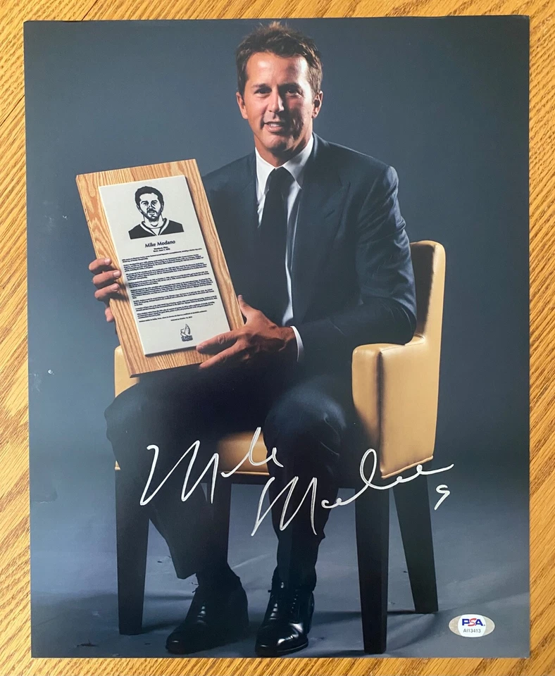 Mike Modano Dallas Stars Detroit Red Wings Signed 11x14 Photo PSA RARE - Image 1 of 1