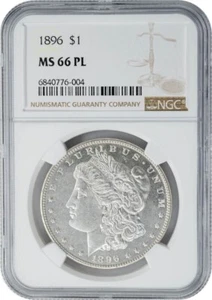 1896 Morgan Silver Dollar $ MS66 PL Proof Like NGC 948598-2 - Picture 1 of 4