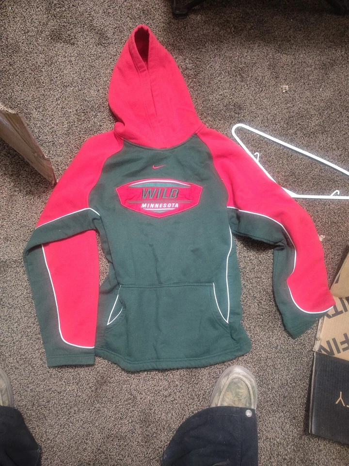 🔥 Minnesota Wild Nike Sudadera con Capucha Juvenil XL Retro Verde Foto 1 de 1