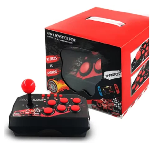 4 in 1 Retro Arcade Station Fighting Stick Game Joystick Controller USB Wired - Image 1 of 4