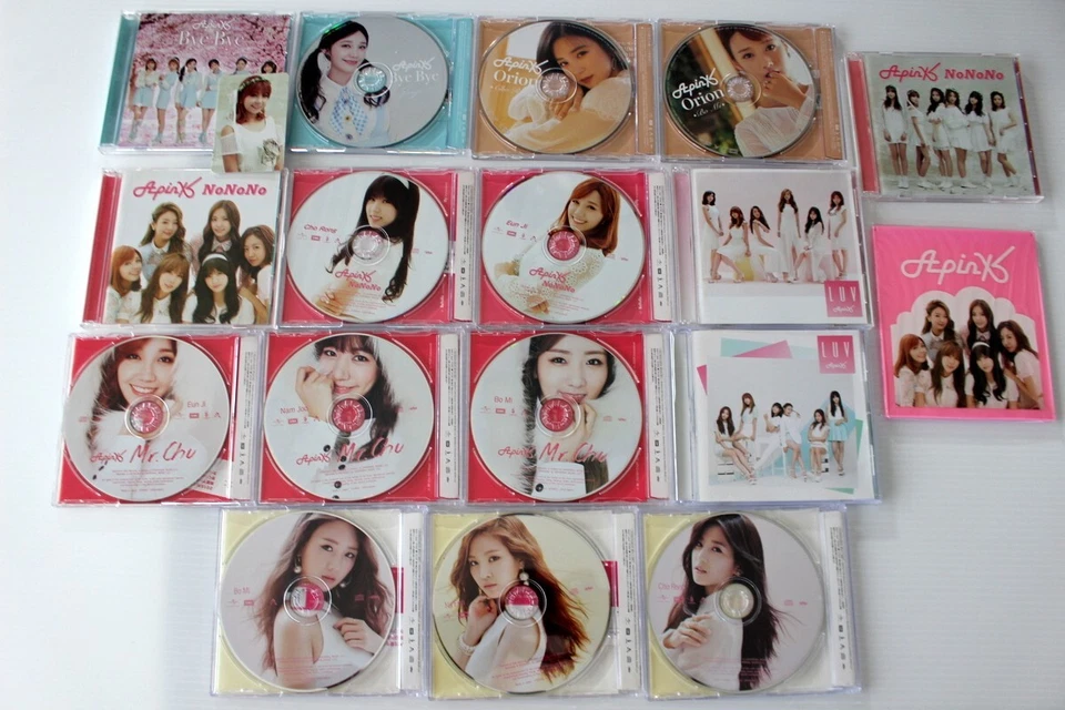 SET x16 Apink Japan CD LUV NoNoNo Orion Bye Bye+Compact Mirror NO PHOTOCARD Foto 1 de 4