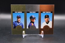 Ryne Sandberg, Craig Biggio, Robby Thompson, 1994 Medalists Triple Play #6 of 15