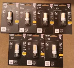 7 LED Mini Candelabra Base 50W Bright White Bulbs - Picture 1 of 2