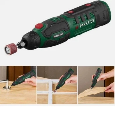 Parkside 4V Cordless Rotary Tool With Accessories & USB-C Charging Cable - Image 1 of 3