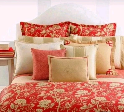 9 Pcs Ralph Lauren VILLA CAMELIA Queen Duvet Cover Multiple Shams & Sheets Set - Image 1 of 4