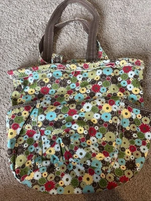 Thirty-One Windsor Ramo Multicolor Flor Lona Bolso de Hombro Cartera Foto 1 de 3