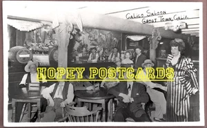 CALICO GHOST TOWN~INTERIOR SALÓN, GENTE~Knott’s Berry Farm~FOTO REAL postal - Imagen 1 de 2