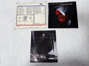 2000 MONTE CARLO SS COUPE MSRP WINDOW STICKER DEALERSHIP BROCHURE & POSTER - Picture 1 of 13