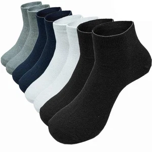 3 Paar Socken Herren Knöchel Viertel Crew Sport Uni feste Socken Baumwolle tief geschnitten Gr. - Bild 1 von 11
