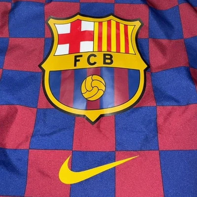 FC Barcelona Drawstring Bag Blue Red Soccer Futbol Nike Backpack Zip Pocket Mens - Image 1 of 4