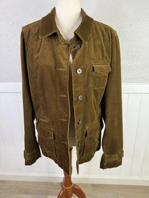 Chaqueta De Colección Y2K Eddie Bauer Pana Marrón Oliva Talla L Alta Gilmore Niñas Grunge Foto 1 de 4