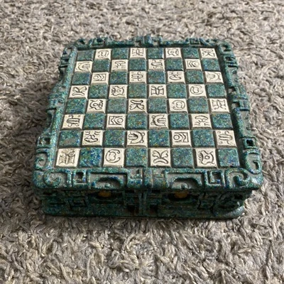 Mayan Aztec Mini Chess Set - Image 1 of 4