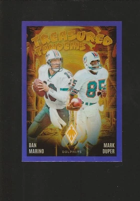 Dan Marino / Mark Duper Purple Treasured Tandems TT-MIA 2024 Panini Phoenix - Image 1 of 2