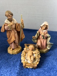 Vintage Fontanini 1991 Dep Italy Nativity Set Baby Jesus Mary Joseph 5” A+ Cond - Picture 1 of 9