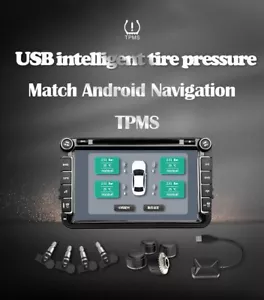 USB TPMS Tire Pressure Monitoring System Android Tire Pressure Wireless Monitor - Picture 1 of 7