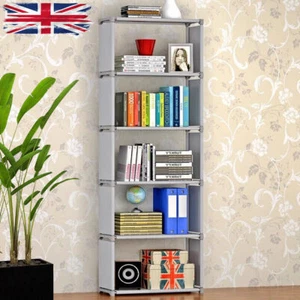 6 Tier 5 Cubes Modern Book Shelves Storage Shelf Bookcase Display Unit Organizer - Picture 1 of 12