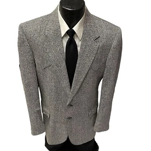 Circle S MULTI COLOR HOUNDSTOOTH Sport Coat Western ROCKABILLY Silk Jacket 44 L - Picture 1 of 11