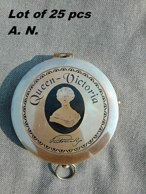 Lote de 25 unidades brújula de latón náutica reina Victoria del Reino Unido Foto 1 de 4