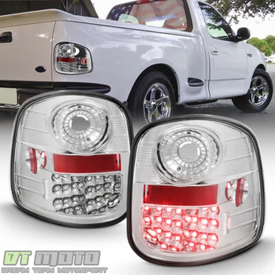 Chrome 1997-2003 Ford F-150 F150 Flareside Lumileds LED Tail Lights Brake Lamps - Image 1 of 4