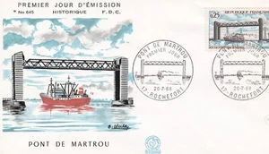 FRANCE 1968 FDC PONT DE MARTROU YT 1564 - Imagen 1 de 1