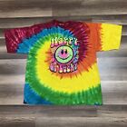 Y2k Tie Dye Happy Go Lucky Smiley Face Hippie Peace T Shirt Sz 2Xl