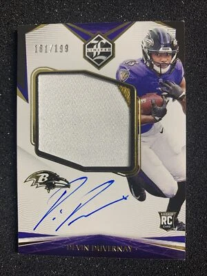 2020 Limited #175 Devin Duvernay RC Rookie Patch Auto #’d 181/199  - Image 1 of 2