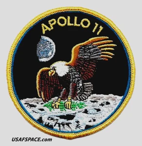 APOLLO 11- Armstrong Aldrin Collins -ORIGINAL A-B Emblem-NASA-CREW-SPACE PATCH - Picture 1 of 4